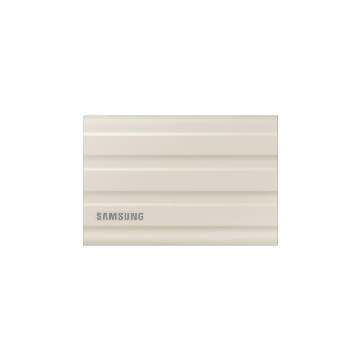 Samsung T7 Shield MU-PE2T0K - SSD - encrypted - 2 TB - external (portable) - USB 3.2 Gen 2 (USB-C connector) - 256-bit AES - beige