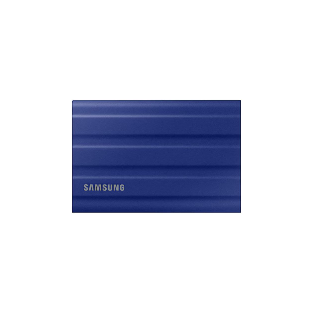 Samsung T7 Shield MU-PE1T0R - SSD - encrypted - 1 TB - external (portable) - USB 3.2 Gen 2 (USB-C connector) - 256-bit AES - blue