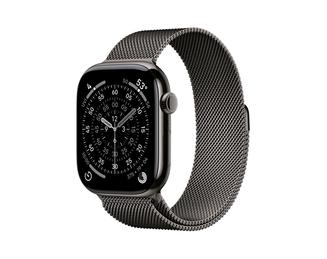 Apple Watch Series 11 GPS + Cellular 46mm Slate Titanium Case with Slate Milanese Loop - S/M