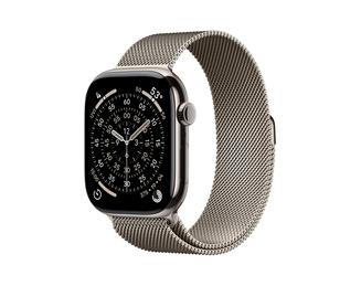 Apple Watch Series 11 GPS + Cellular 46mm Natural Titanium Case with Natural Milanese Loop - S/M