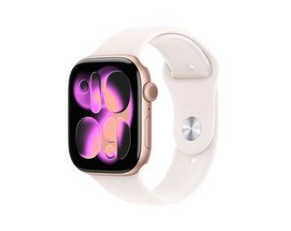 Apple Watch Series 11 GPS 46mm Rose Gold Aluminium Case with Light Blush Sport Band - M/L