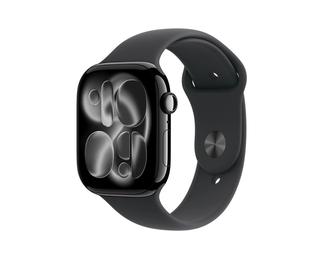 Apple Watch Series 11 GPS 46mm Jet Black Aluminium Case with Black Sport Band - M/L