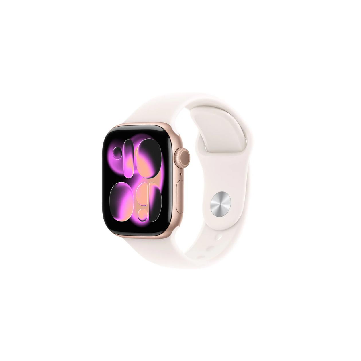 Apple Watch Series 11 GPS 42mm Rose Gold Aluminium Case with Light Blush Sport Band - S/M