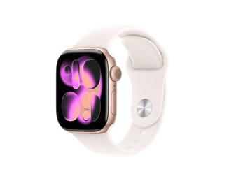 Apple Watch Series 11 GPS 42mm Rose Gold Aluminium Case with Light Blush Sport Band - S/M