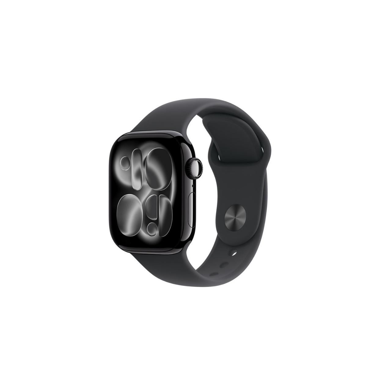 Apple Watch Series 11 GPS 42mm Jet Black Aluminium Case with Black Sport Band - S/M