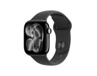 Apple Watch Series 11 GPS 42mm Jet Black Aluminium Case with Black Sport Band - S/M
