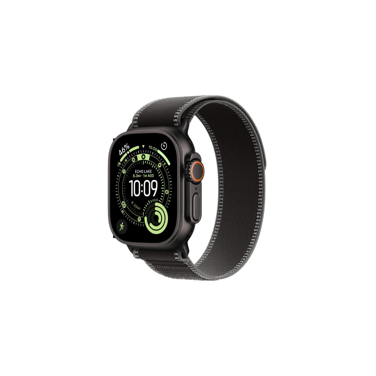 Apple Watch Ultra 3 GPS + Cellular 49mm Black Titanium Case with Black/Charcoal Trail Loop - M/L