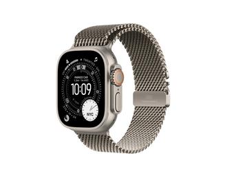 Apple Watch Ultra 3 GPS + Cellular 49mm Natural Titanium Case with Natural Titanium Milanese Loop - Medium