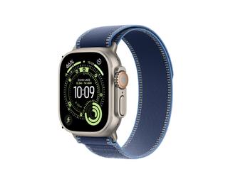 Apple Watch Ultra 3 GPS + Cellular 49mm Natural Titanium Case with Blue/Bright Blue Trail Loop - S/M