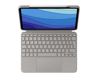 Logitech Combo Touch - Keyboard and folio case - with trackpad - backlit - Apple Smart connector - QWERTY - UK - sand - for Apple 11-inch iPad Pro (1st generation, 2nd generation, 3rd generation)