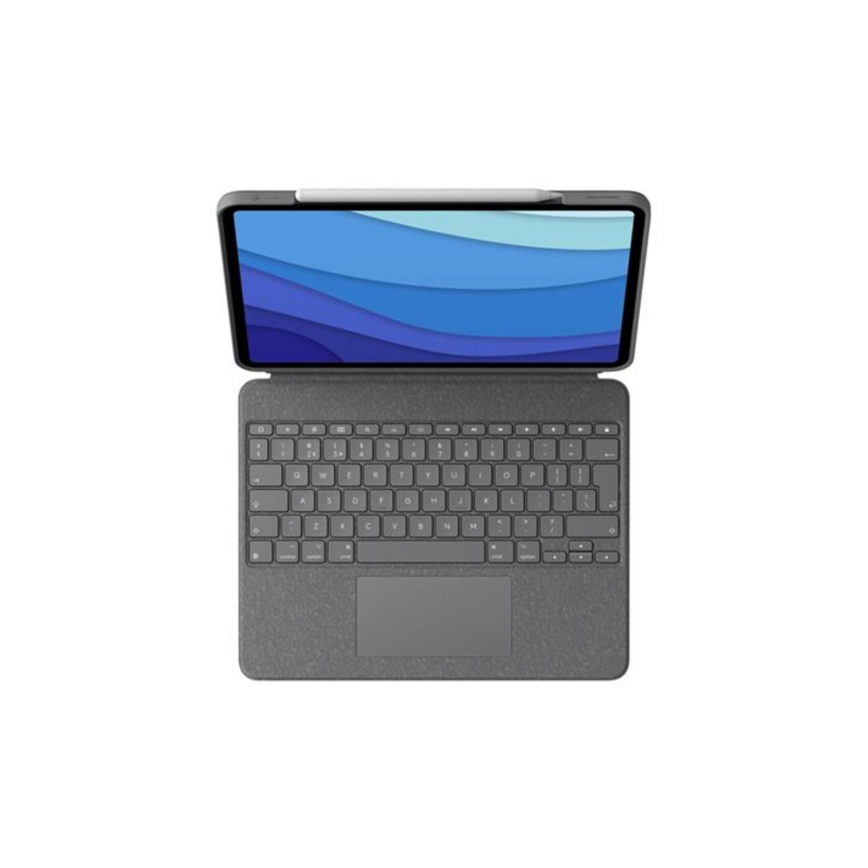 Logitech Combo Touch - Keyboard and folio case - with trackpad - backlit - Apple Smart connector - QWERTY - Italian - graphite - for Apple 11-inch iPad Pro M4 Wi-Fi, M4 Wi-Fi + Cellular