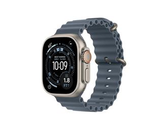 Apple Watch Ultra 3 GPS + Cellular 49mm Natural Titanium Case with Anchor Blue Ocean Band