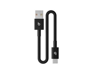 Beats USB-A to USB-C Woven Short Cable (20 cm) - Bolt Black