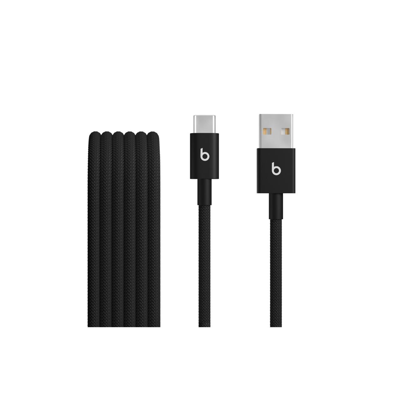 Beats USB-A to USB-C Woven Cables (1.5 m) - Bolt Black (2-Pack)