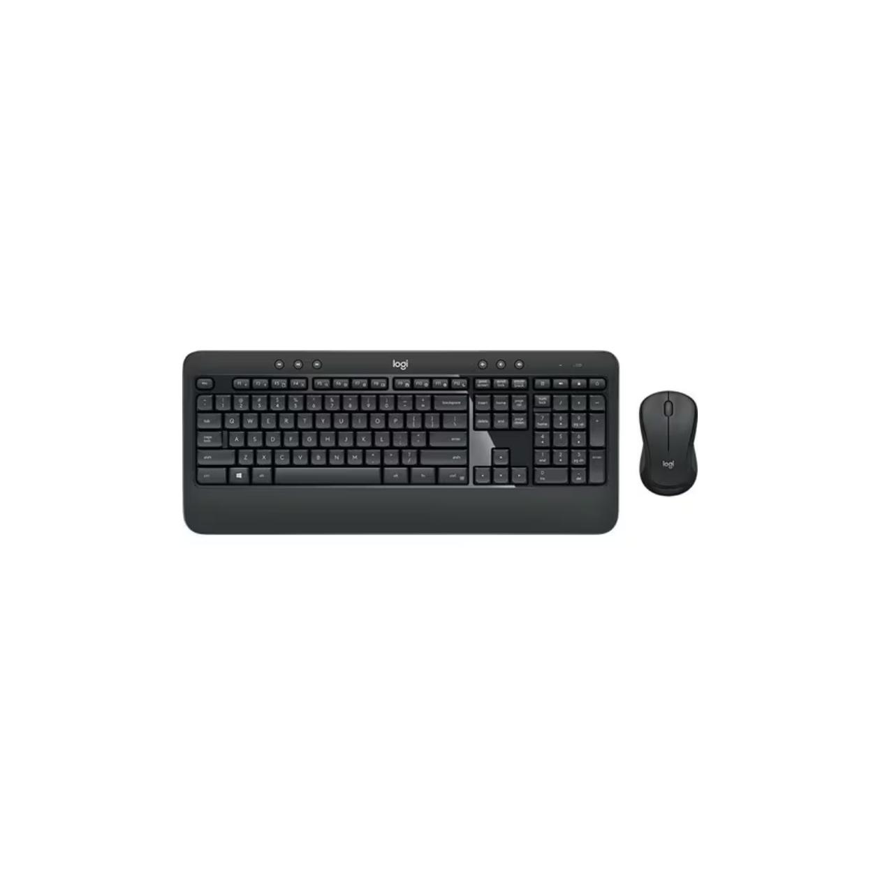 Logitech MK540 Advanced - Keyboard and mouse set - wireless - 2.4 GHz - Hebrew - dark grey