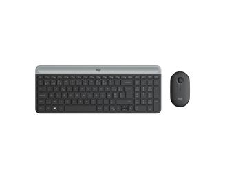Logitech Slim Wireless Combo MK470 - Keyboard and mouse set- wireless - 2.4 GHz - Azerty BE - graphite