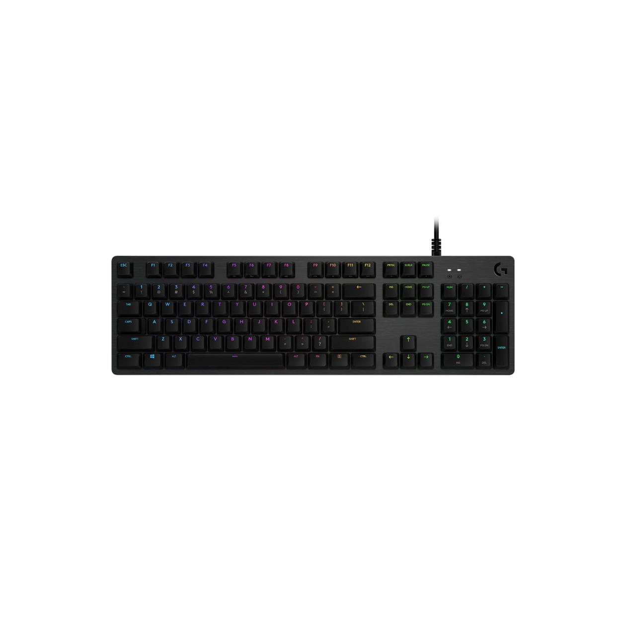 Logitech Gaming G512 - Keyboard - backlit - USB - AZERTY - French - key switch: GX Brown Tactile - carbon