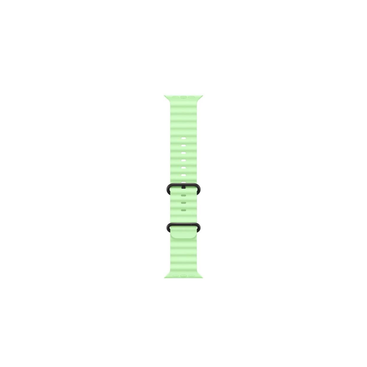 49mm Neon Green OceanBand - Black Titanium Finish