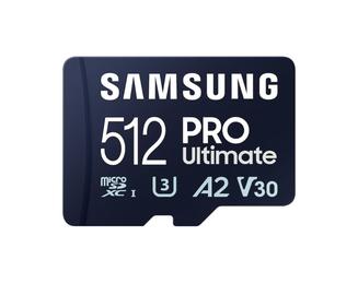 Samsung PRO Ultimate MB-MY512SB - Flash memory card - 512 GB - A2 / Video Class V30 / UHS-I U3 - microSDXC UHS-I - blue
