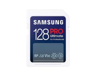 Samsung PRO Ultimate MB-SY128SB - Flash memory card - 128 GB - Video Class V30 / UHS-I U3 - SDXC UHS-I - white