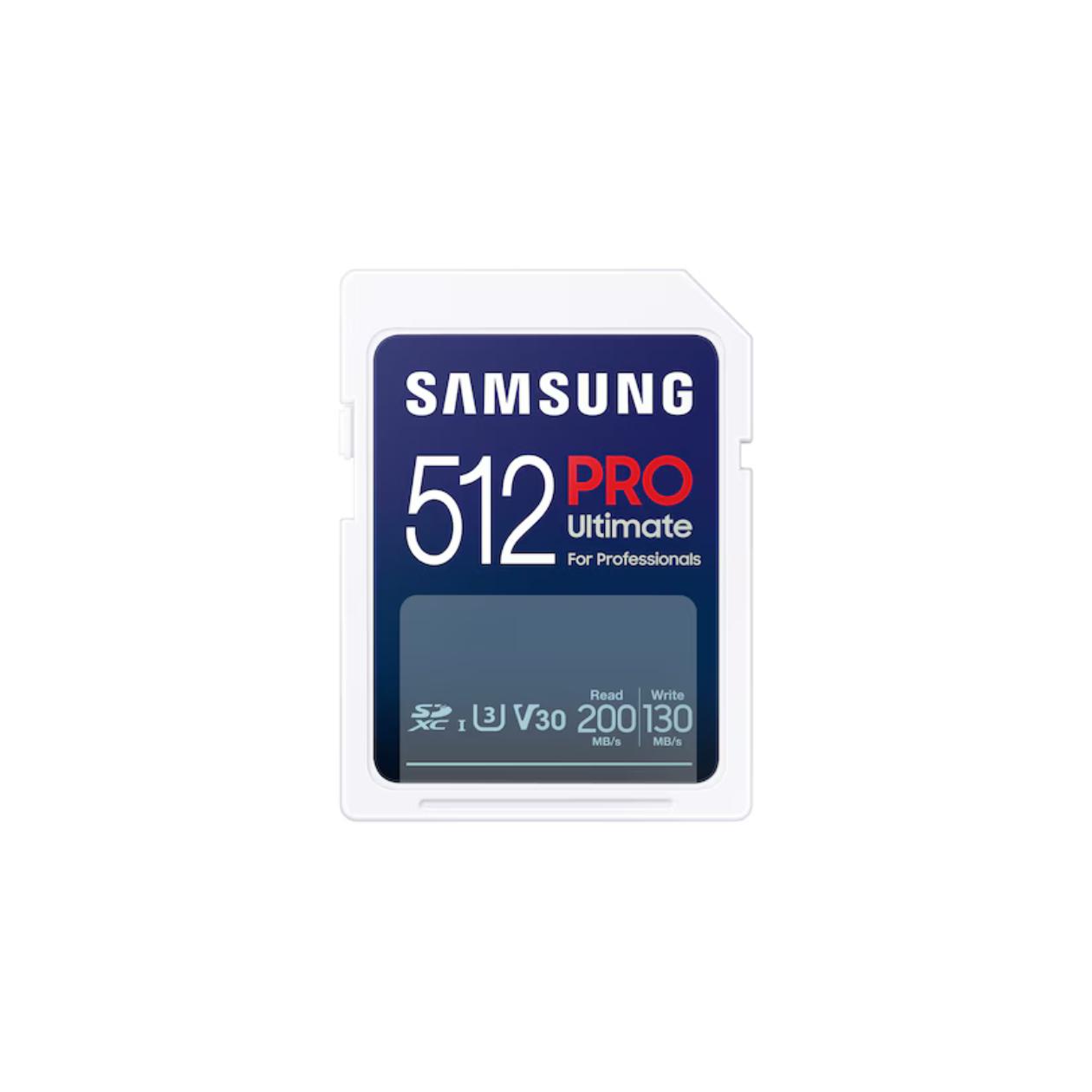 Samsung PRO Ultimate MB-SY512SB - Flash memory card - 512 GB - Video Class V30 / UHS-I U3 - SDXC UHS-I - white