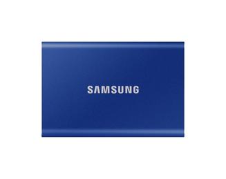 Samsung T7 MU-PC1T0H - Solid state drive - encrypted - 1 TB - external (portable) - USB 3.2 Gen 2 (USB-C connector) - 256-bit AES - indigo blue