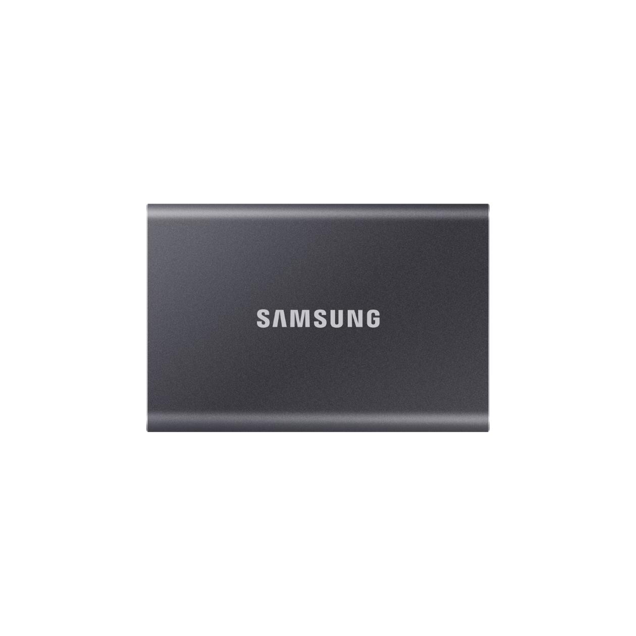 Samsung T7 MU-PC2T0T - SSD - encrypted - 2 TB - external (portable) - USB 3.2 Gen 2 (USB-C connector) - 256-bit AES - titan grey