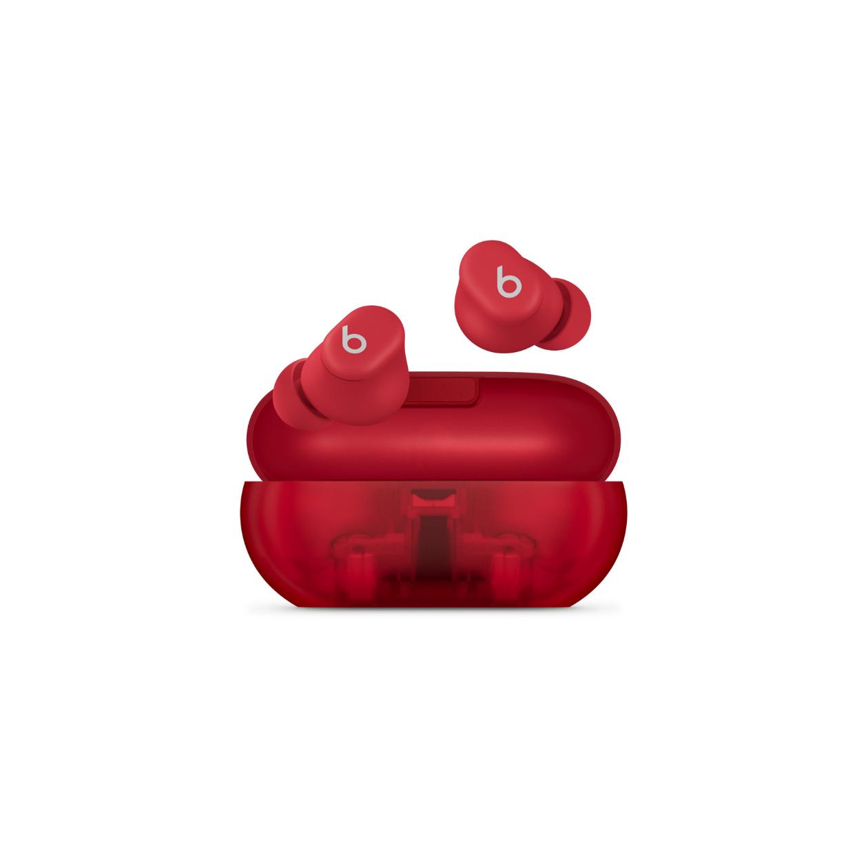 Beats Solo Buds - True wireless earphones with mic - in-ear - Bluetooth - transparent red