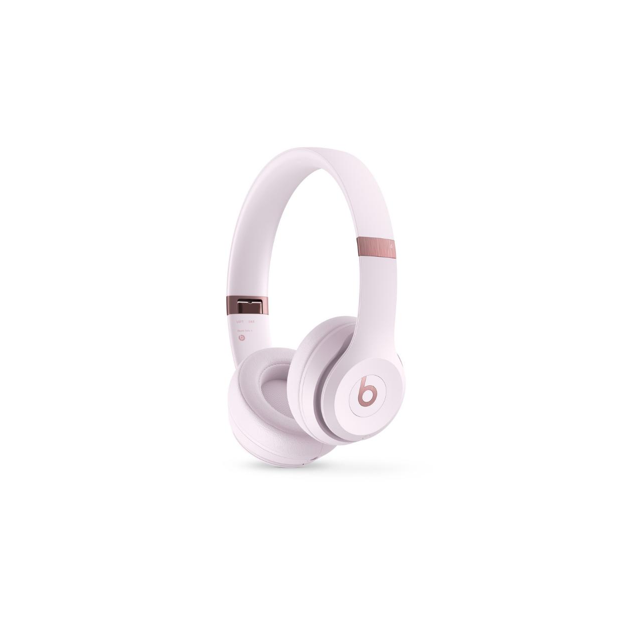 Beats Solo 4 - Headphones with mic - on-ear - Bluetooth - wireless - 3.5 mm jack, USB-C - noise isolating - pink cloud