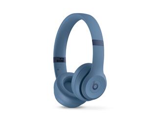 Beats Solo 4 - Headphones with mic - on-ear - Bluetooth - wireless - 3.5 mm jack, USB-C - noise isolating - slate blue