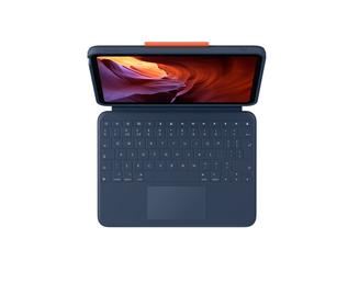 Logitech Rugged Combo 4 Touch - Keyboard and folio case - with trackpad - Apple Smart connector - for Apple 10.9-inch iPad (10th generation)