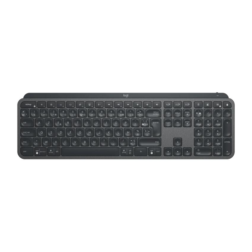 Logitech MX Keys - Keyboard - backlit - wireless - Bluetooth - AZERTY - French - graphite
