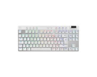 Logitech G PRO X TKL - Keyboard - backlit - wireless - 2.4 GHz, Bluetooth - AZERTY - French - key switch: Tactile - white