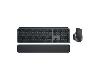 Logitech MX Keys S Combo - Keyboard and mouse set - backlit - wireless - Bluetooth LE - AZERTY - French - key switch: Scissor-Key - graphite - with Palm Rest