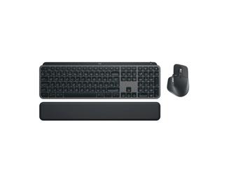 Logitech MX Keys S Combo - Keyboard and mouse set - backlit - wireless - Bluetooth LE - QWERTY - US International - key switch: Scissor-Key - graphite