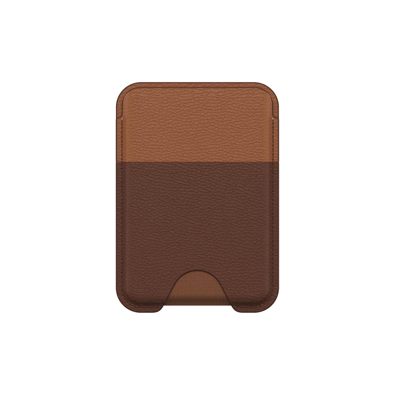 OtterBox Symmetry Series - Wallet for credit card - MagSafe compatibility - cactus leather, polyurethane - rich adobe (brown)