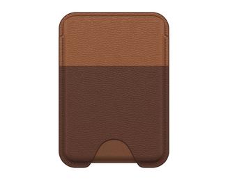 OtterBox Symmetry Series - Wallet for credit card - MagSafe compatibility - cactus leather, polyurethane - rich adobe (brown)