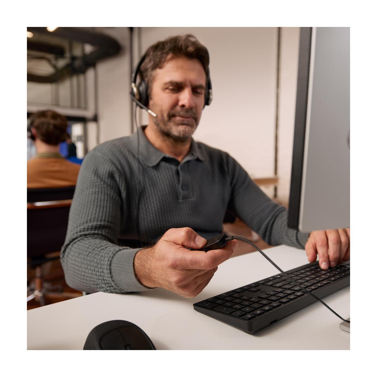 HP Poly Mission 825 Stereo USB Wired Headset (Bulk)