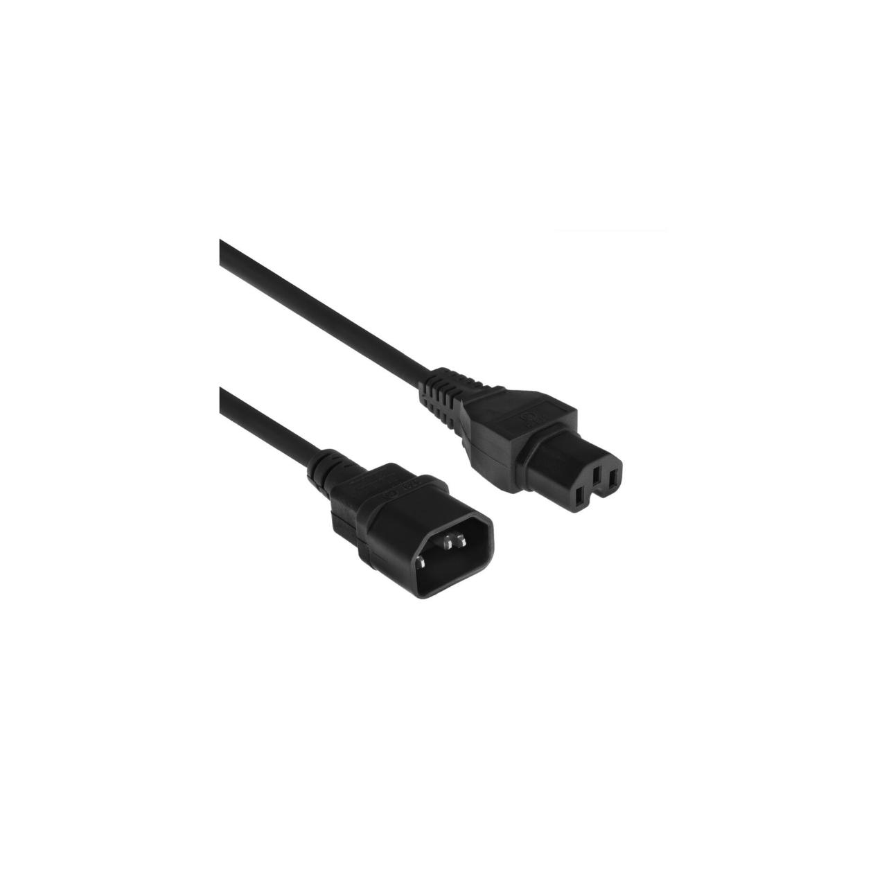 POWERCORD C14-C15 BK 3.00M. 1 stk