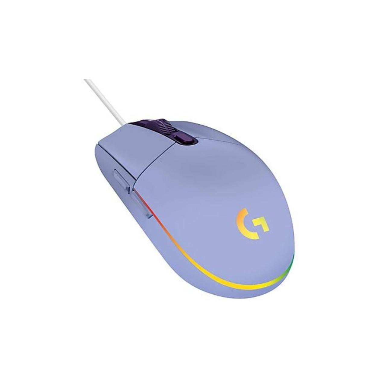Logitech Gaming Mouse G203 LIGHTSYNC - Mouse - optical - 6 buttons - wired - USB - lilac - for Komplett Epic Gaming PC a125