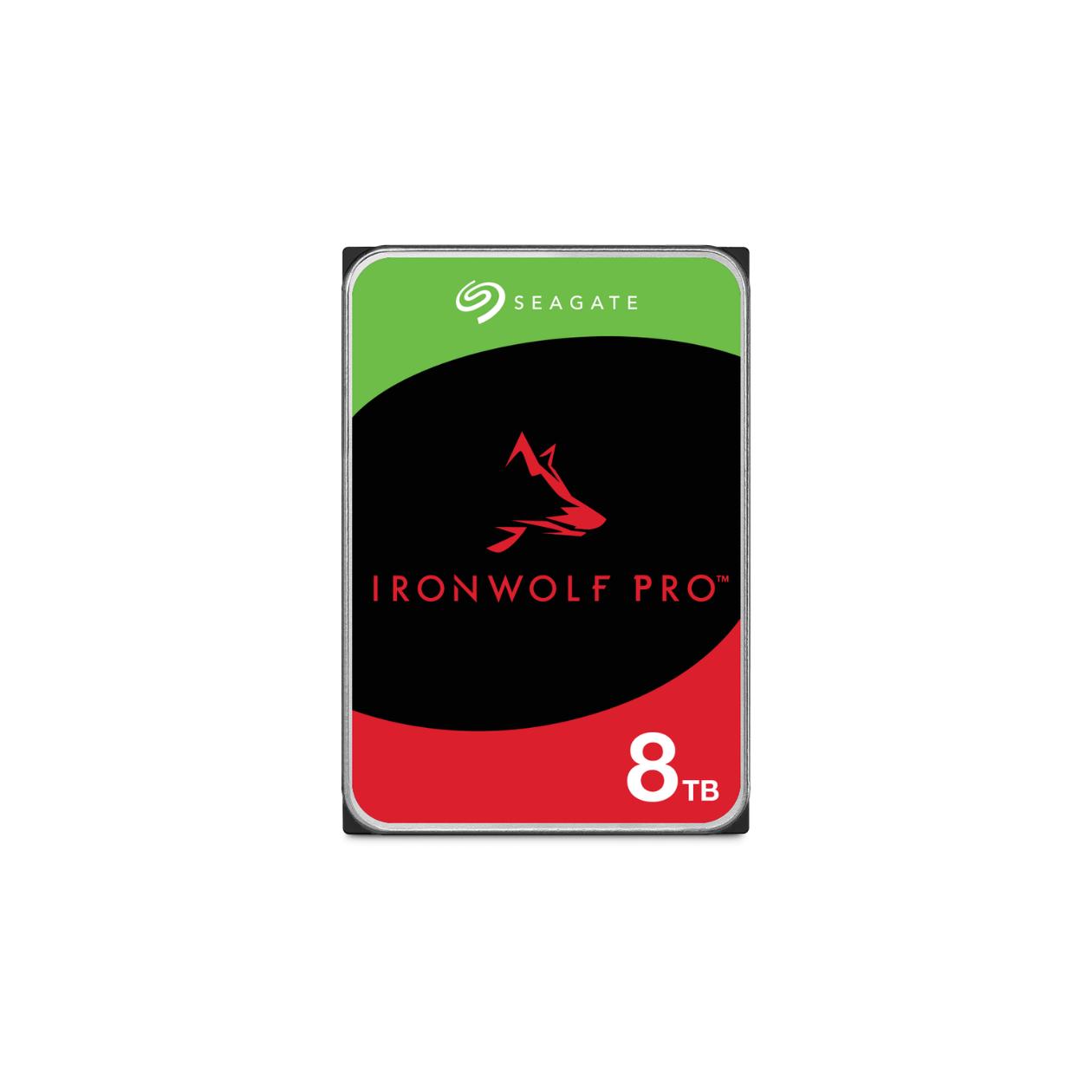 Seagate IronWolf Pro ST8000NT001 - Hard drive - 8 TB - internal - 3.5\" - SATA 6Gb/s - 7200 rpm - buffer: 256 MB - with 3 years Seagate Rescue Data Recovery