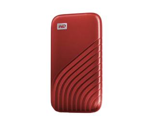 WD My Passport SSD WDBAGF0010BRD - SSD - encrypted - 1 TB - external (portable) - USB 3.2 Gen 2 (USB-C connector) - 256-bit AES - red