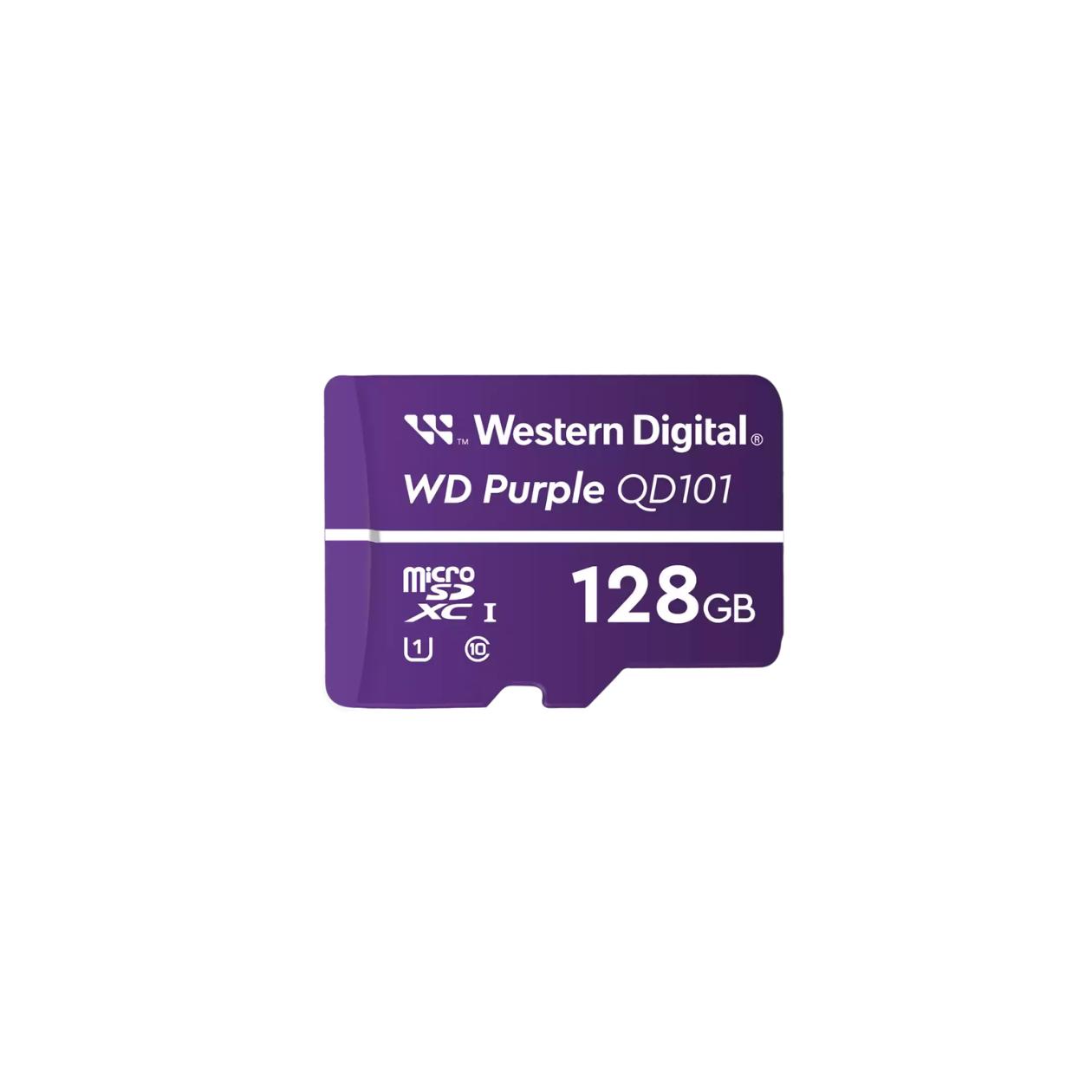 WD Purple WDD128G1P0C-85AEL0 - Flash memory card - 128 GB - UHS-I U1 / Class10 - microSDXC - purple