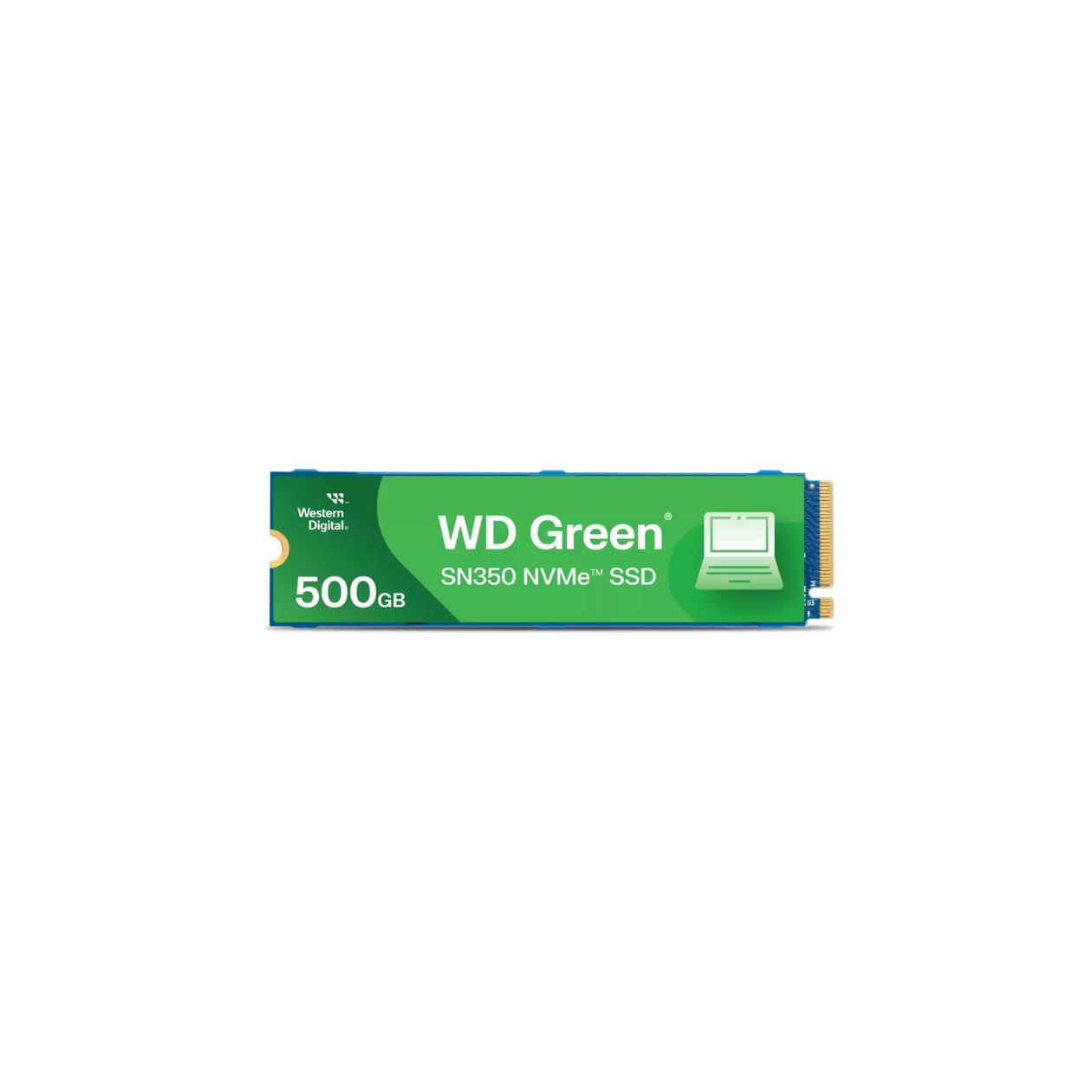 WD Green SN350 NVMe SSD WDS500G2G0C-00CDH0 - SSD - 500 GB - internal - M.2 2280 - PCIe 3.0 x4 (NVMe)