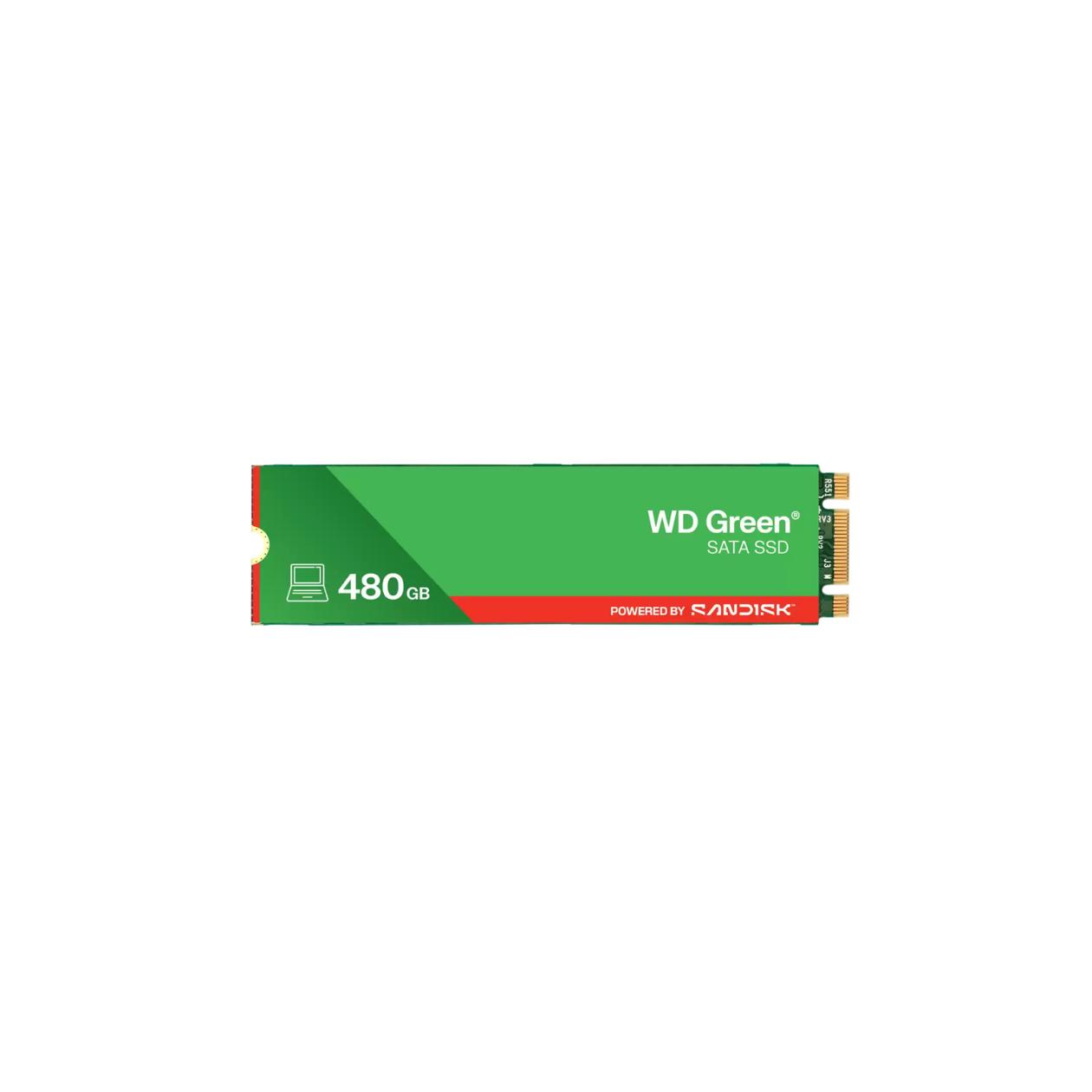 WD Green WDS480G3G0B-00BJF0 - SSD - 480 GB - internal - M.2 2280 - SATA 6Gb/s