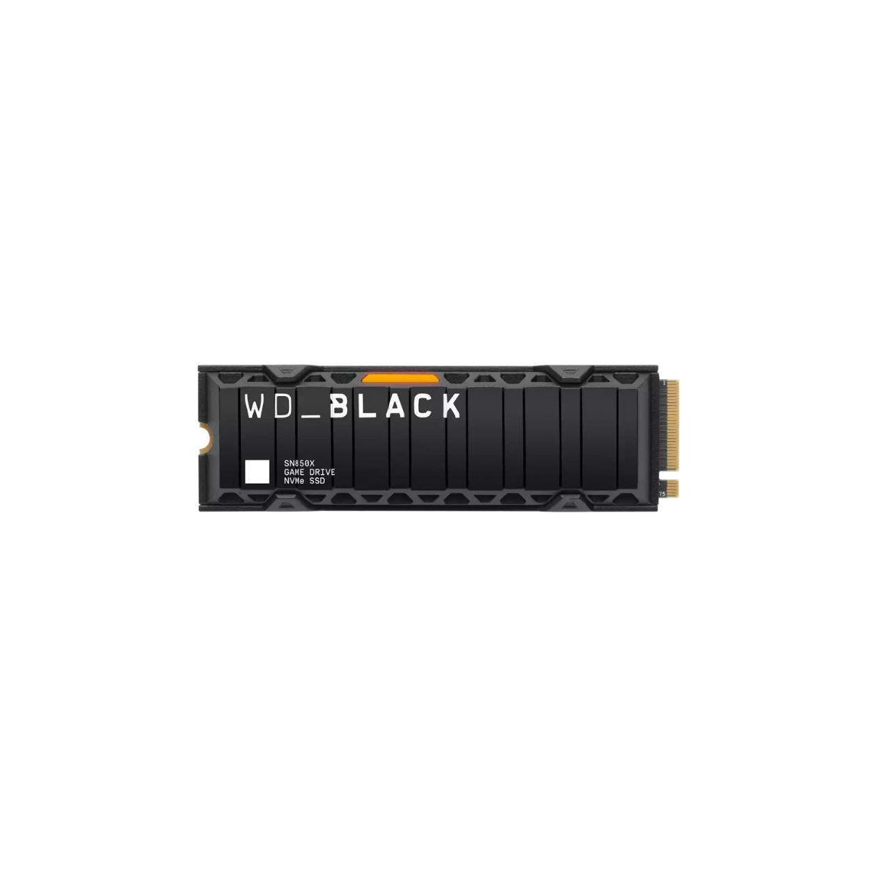 WD_BLACK SN850X WDS200T2XHE - SSD - encrypted - 2 TB - internal - M.2 2280 - PCIe 4.0 x4 (NVMe) - TCG Opal Encryption 2.01 - integrated heatsink