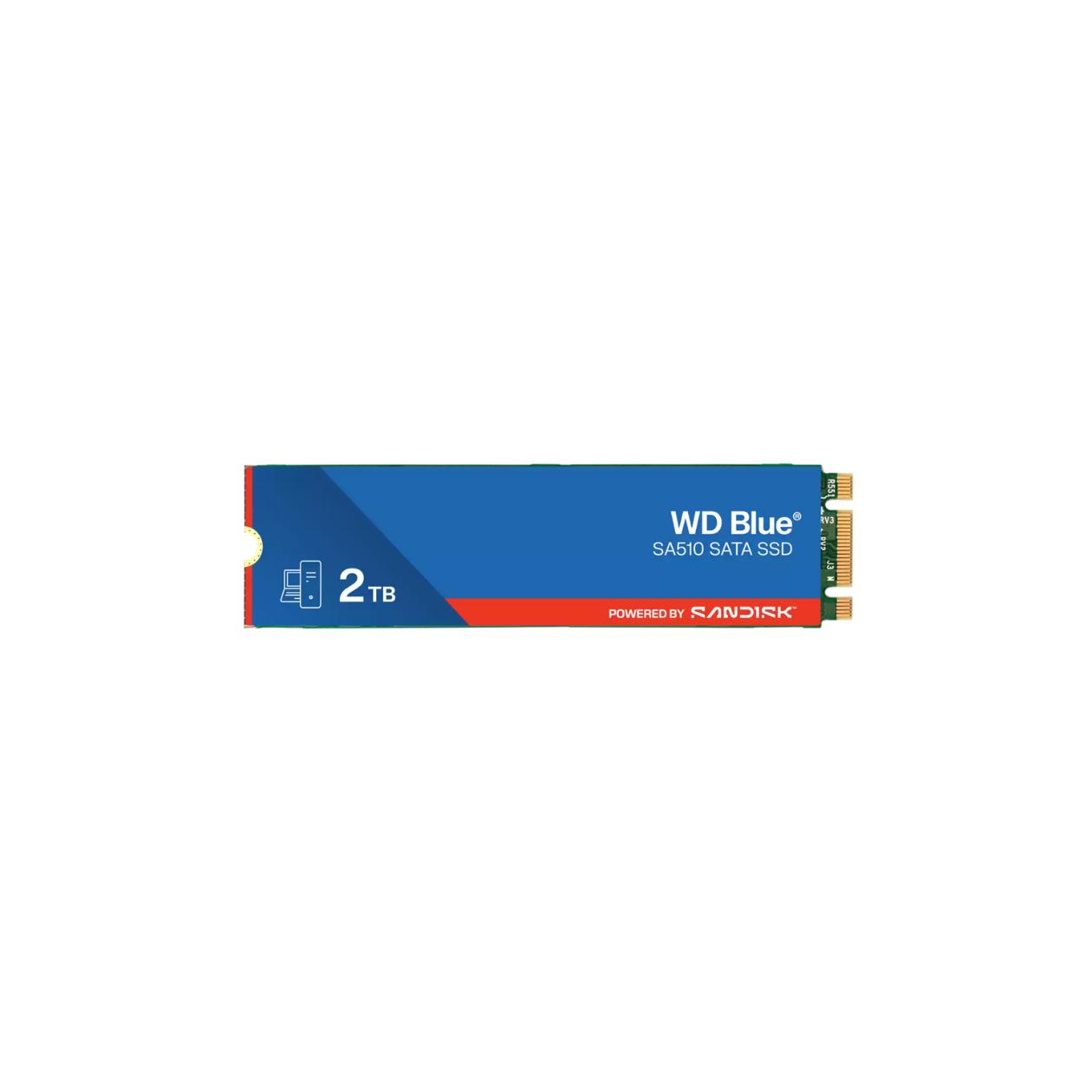 WD Blue SA510 WDS200T3B0B-00C7C0 - SSD - 2 TB - internal - M.2 2280 - SATA 6Gb/s