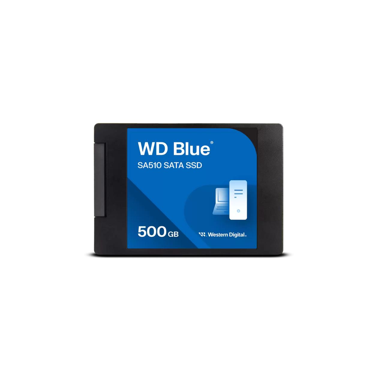 WD Blue SA510 WDS500G3B0A-00AXR0 - SSD - 500 GB - internal - 2.5\" - SATA 6Gb/s - blue