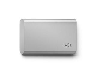 LaCie Portable SSD STKS2000400 - SSD - 2 TB - external (portable) - USB (USB-C connector) - moon silver - with Seagate Rescue Data Recovery