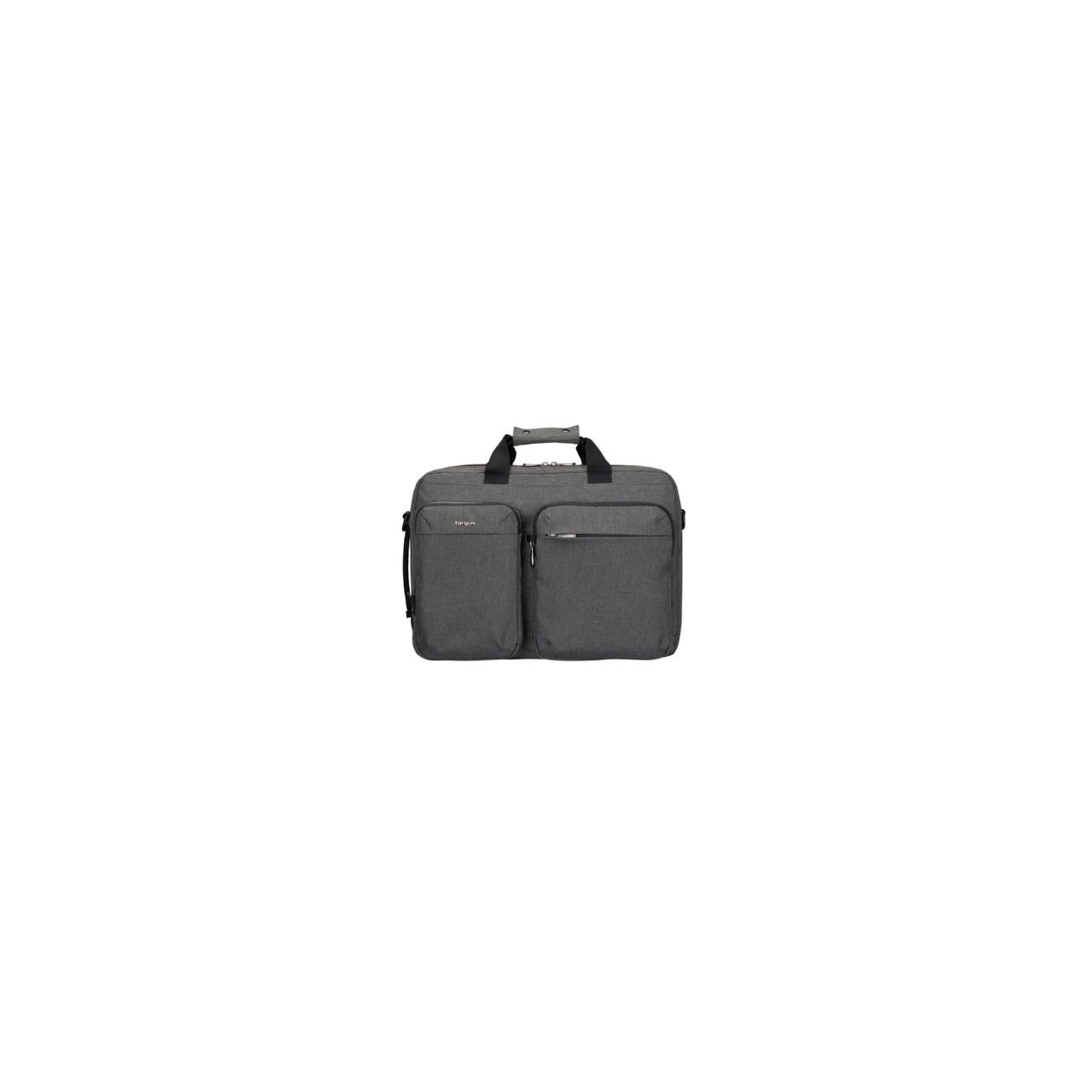 15-16- HYBRID BRIEFCASE BACKPACK - GREY